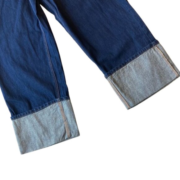 Kate Spade x Target High-Rise Straight Leg Wide Cuff Jeans Women's 10 Dark NEW - Picture 3 of 8